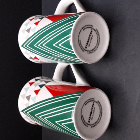 Starbucks Limited Edition Christmas Tree Design Mugs - Red/Green/Gray. - Picture 6 of 8